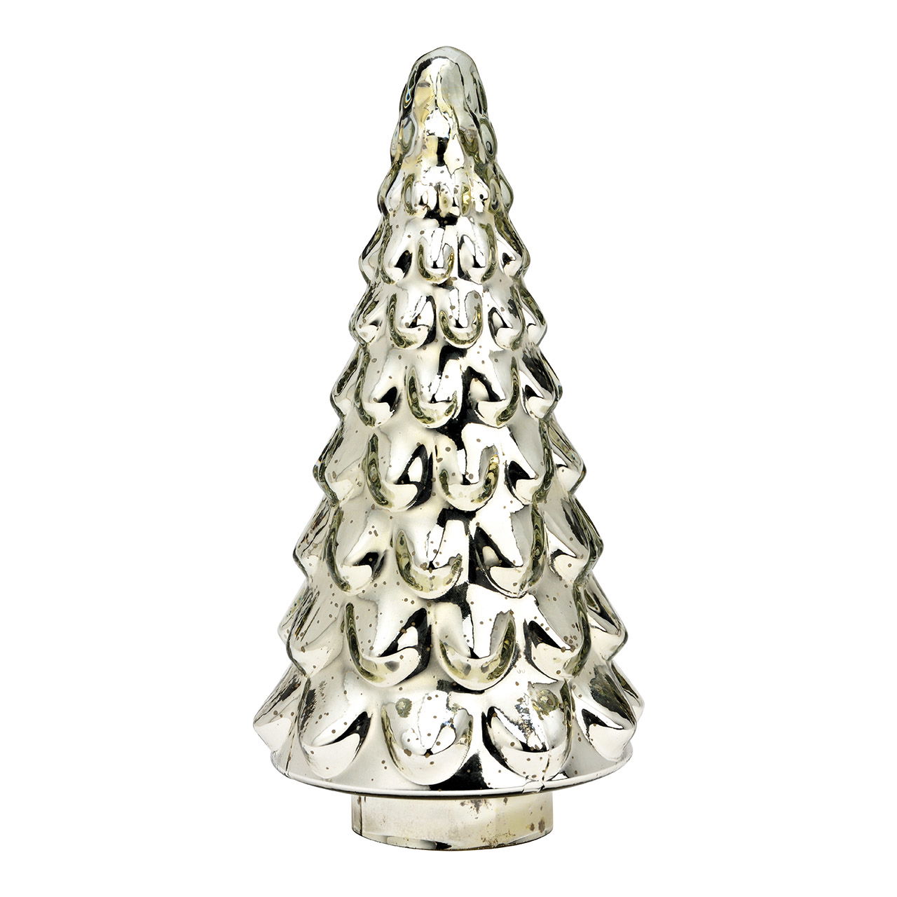 Tannenbaum aus Glas silber (B/H/T) 15x30x15cm