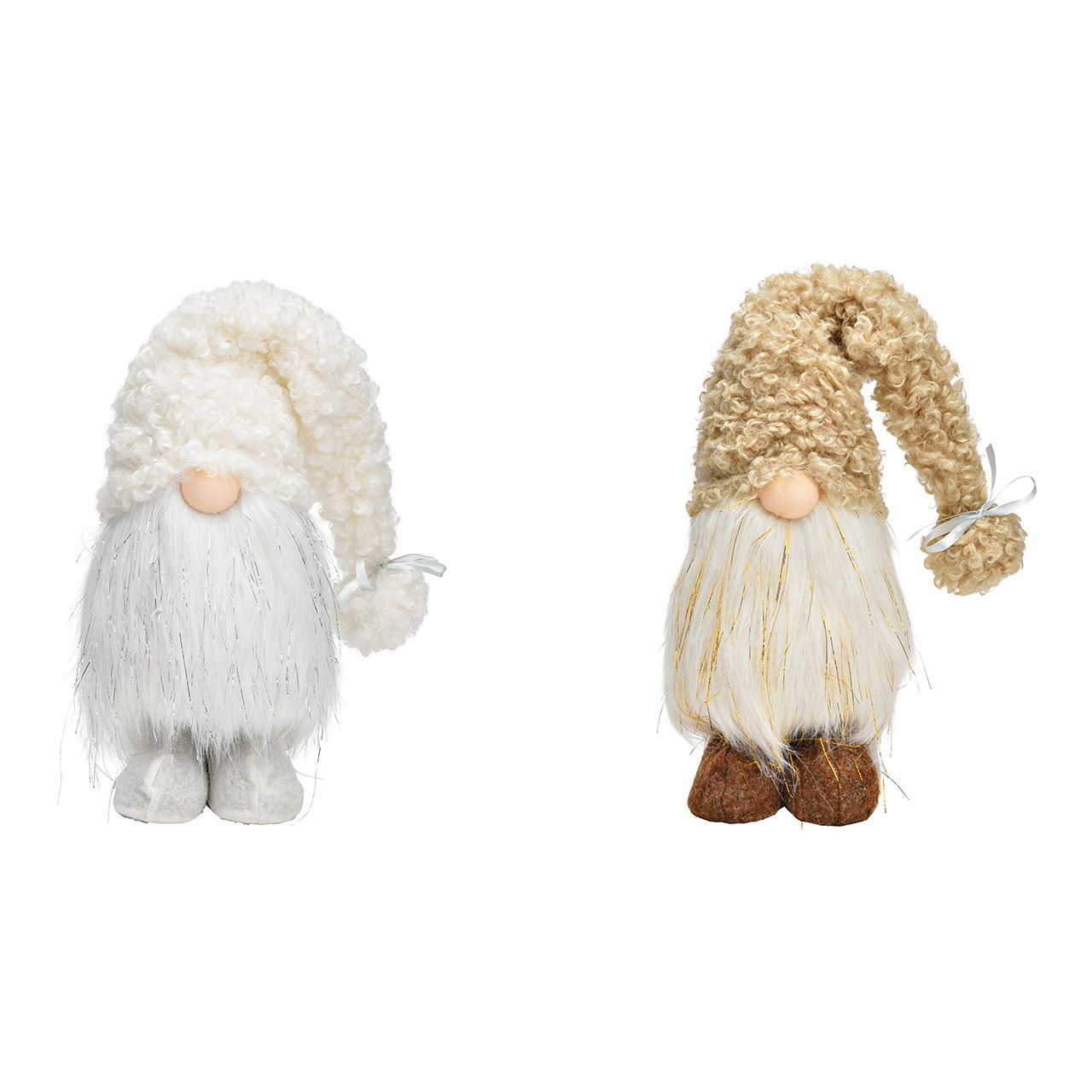 Gnomo de tela blanco, beige 2 pliegues, (A/A/P) 17x30x13cm Gnomo de tela blanco, beige 2 pliegues, (A/A/P) 17x30x13cm