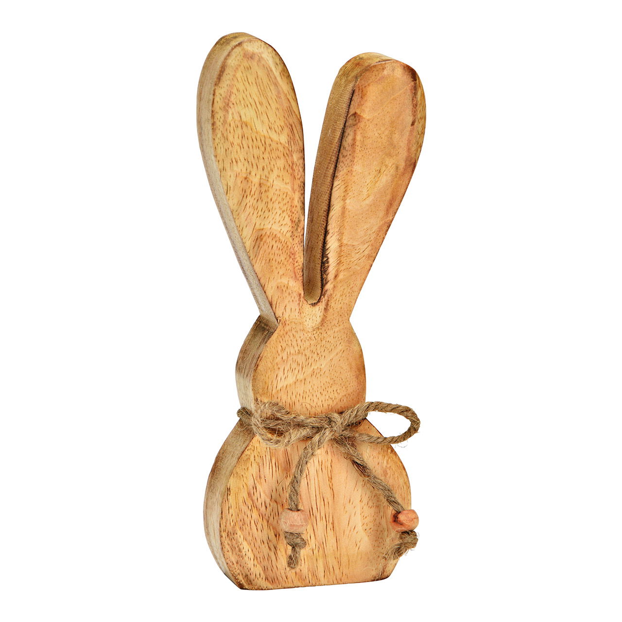 Hase mit Schleife aus Mangoholz natur (B/H/T) 8x20x2cm