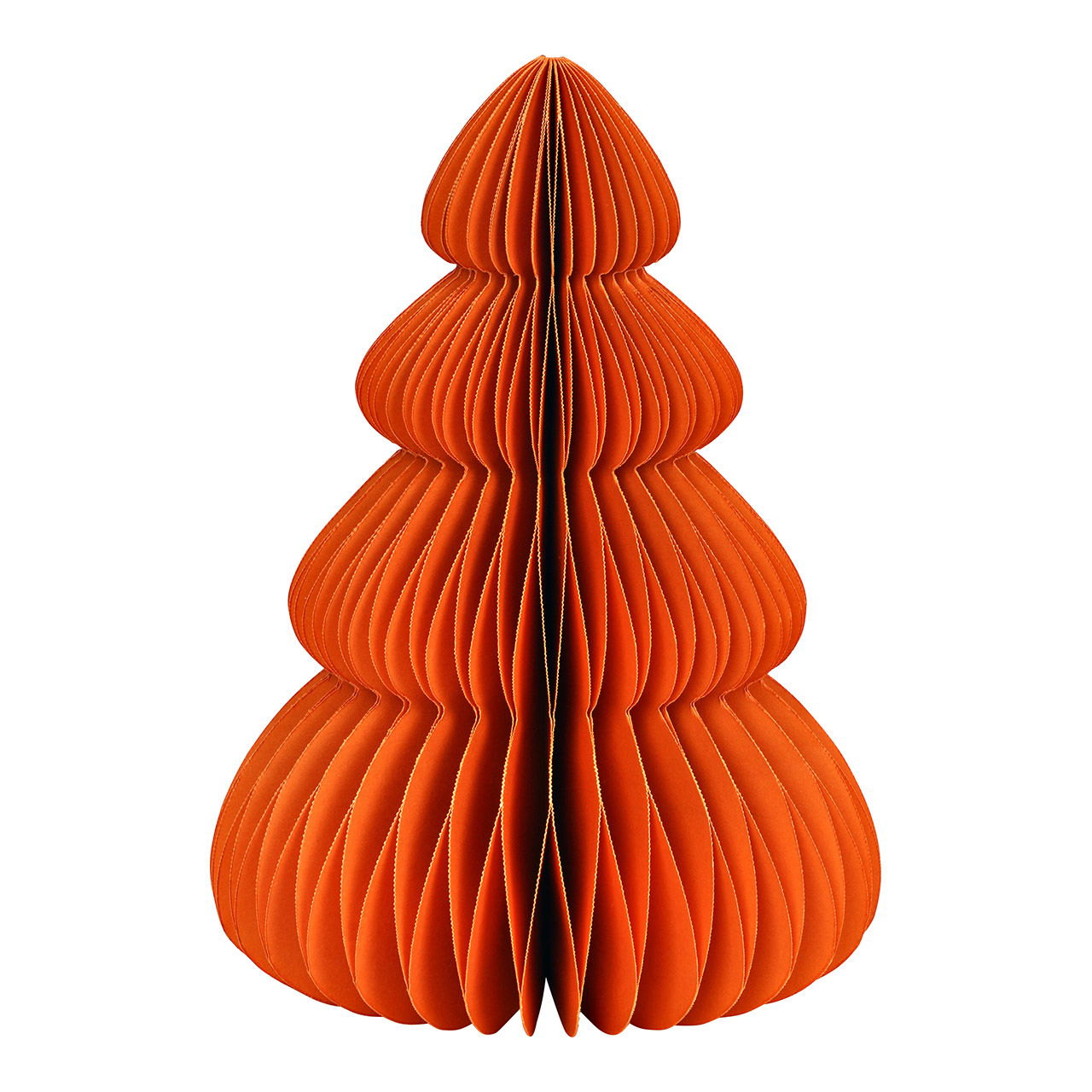 Albero di Natale a nido d'ape in carta/cartone, arancione (L/H/D) 14x20x14cm