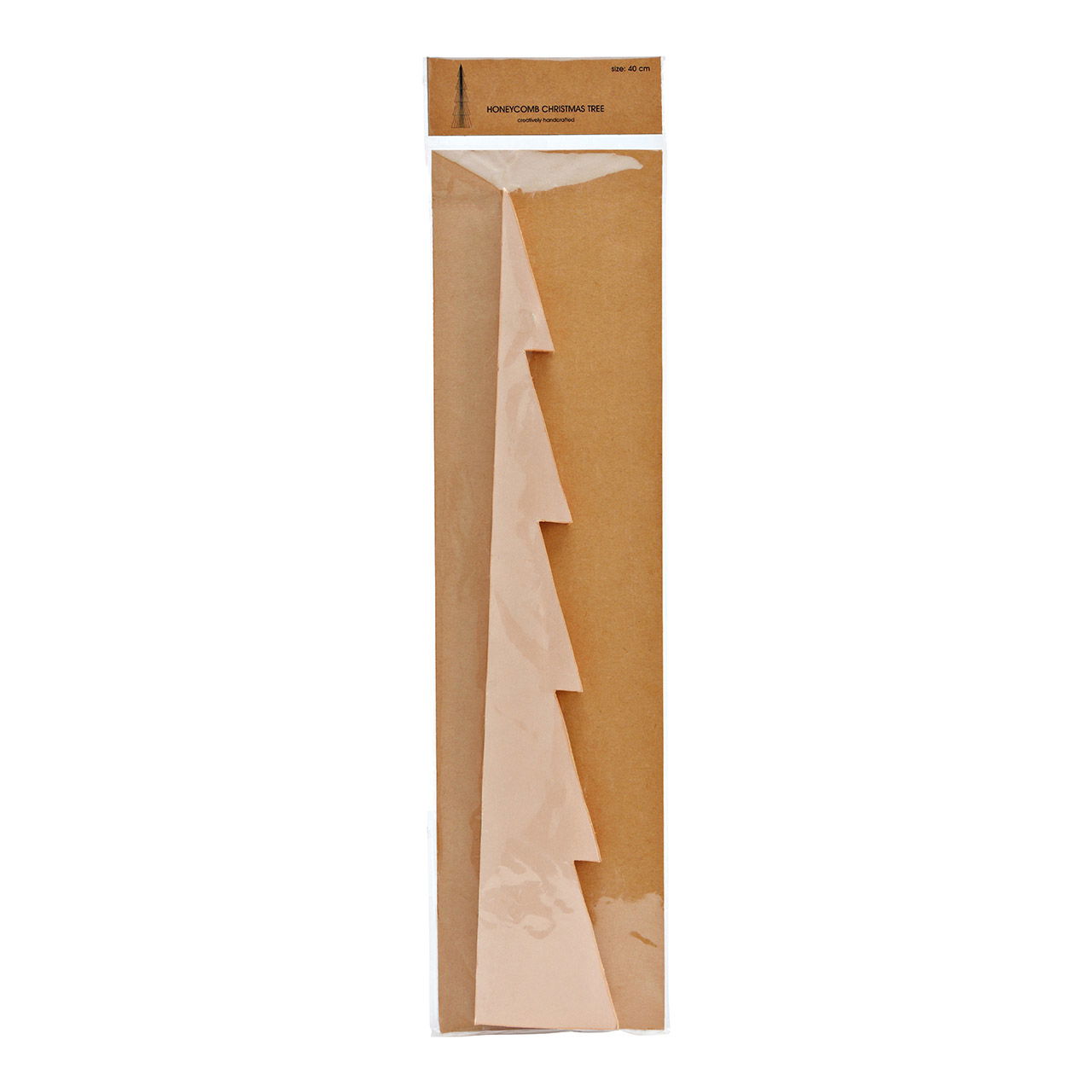 Aufsteller Tannenbaum Honeycomb aus Papier/Pappe beige (B/H/T) 14x40x14cm