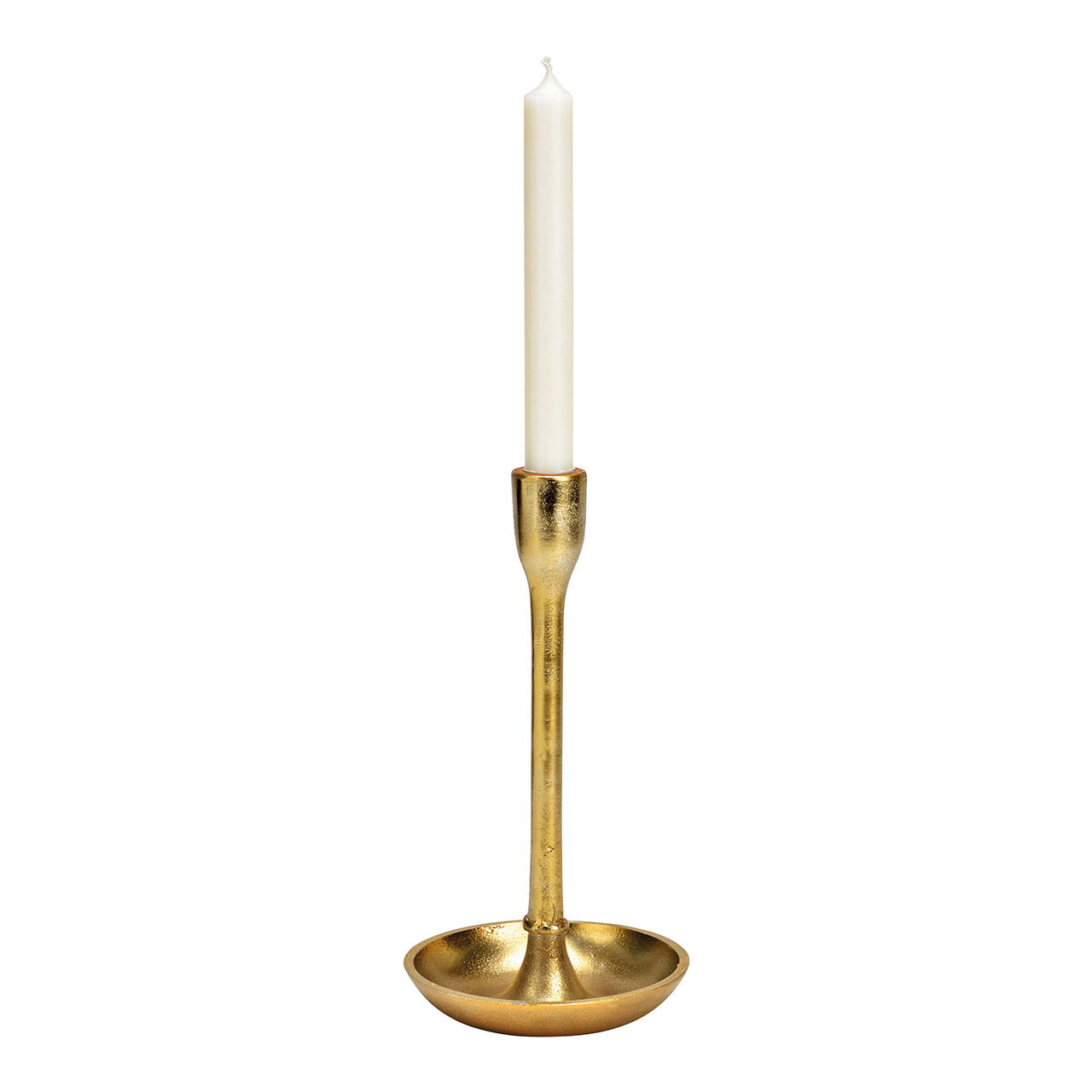 Metal candle holder gold (W/H/D) 13x26x13cm