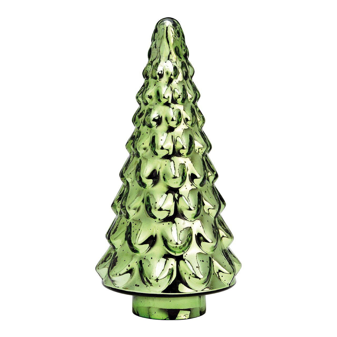 Green glass Christmas tree (W/H/D) 15x30x15cm