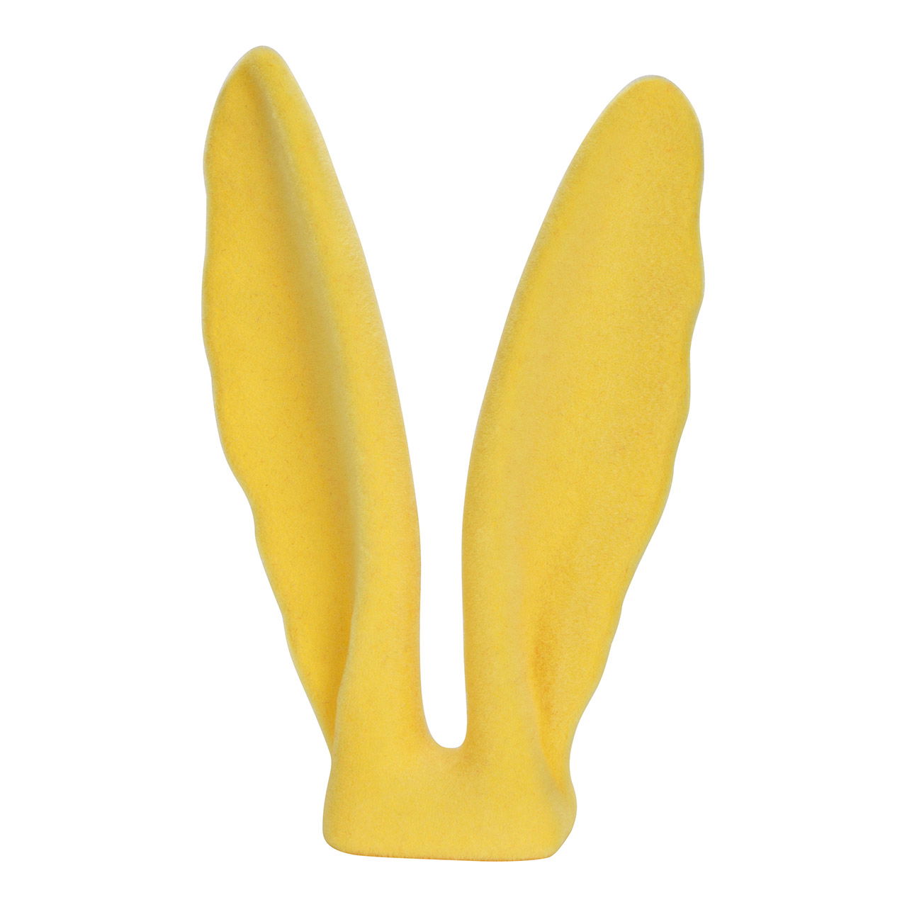 Oreilles de lapin en plastique, floquées, jaune (L/H/P) 12x19x4cm Oreilles de lapin en plastique, floquées, jaune (L/H/P) 12x19x4cm