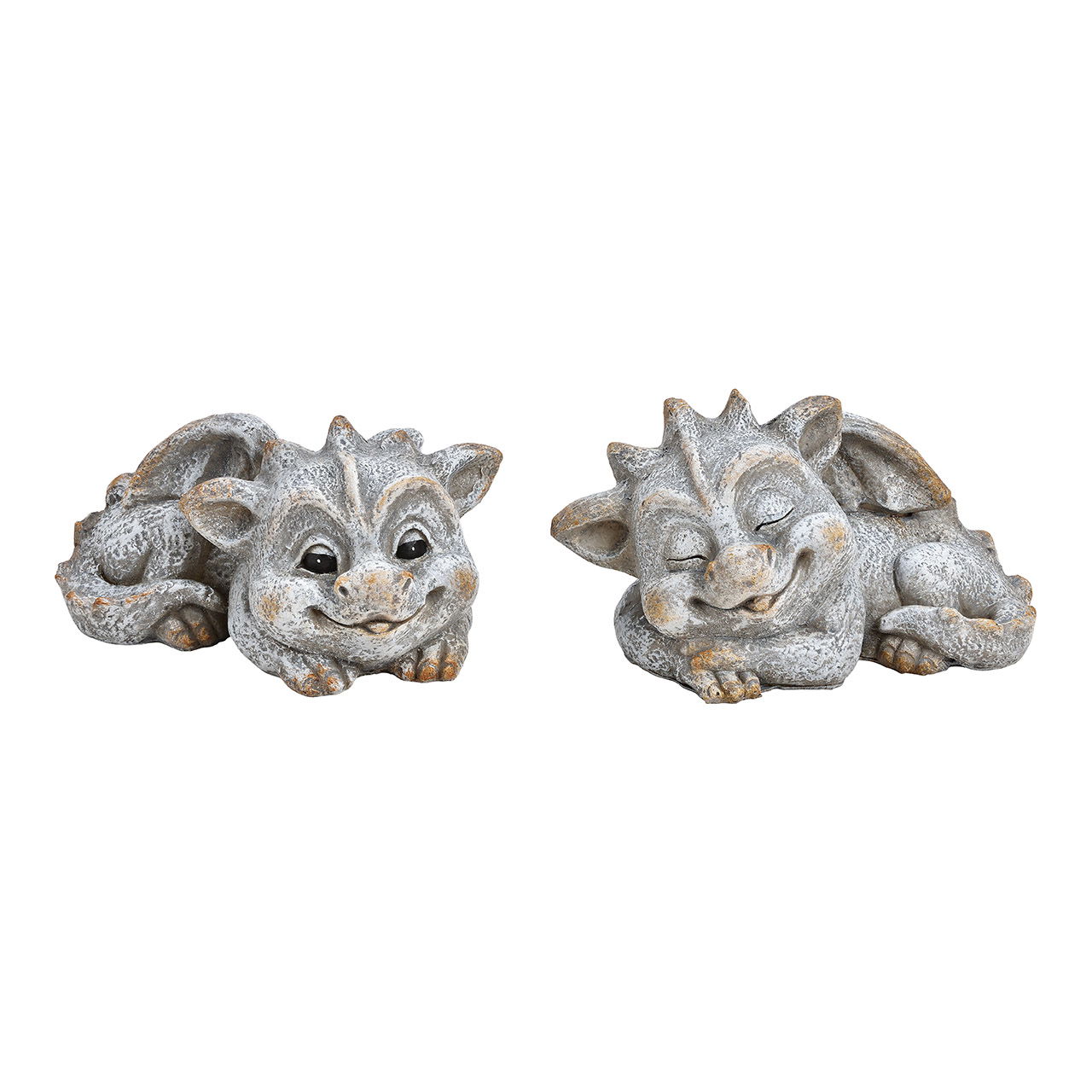 Drache liegend Steinoptik aus Poly Grau 2-fach, (B/H/T) 20x10x14cm Drache liegend Steinoptik aus Poly Grau 2-fach, (B/H/T) 20x10x14cm