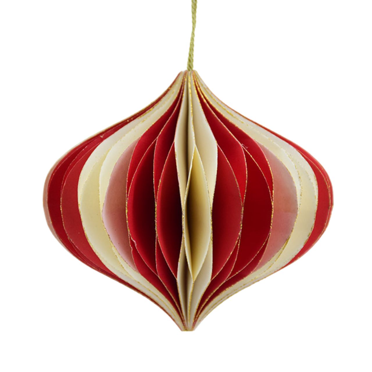 Pendentif Honeycomb en papier/carton rouge (L/H/P) 9x9x9cm