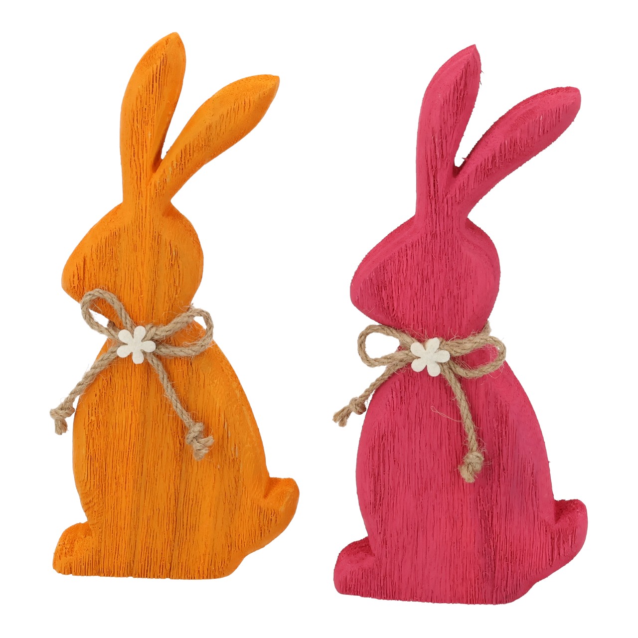 Osterhasen, Hase, Holzdeko, Bastdeko, Knotenschmuck