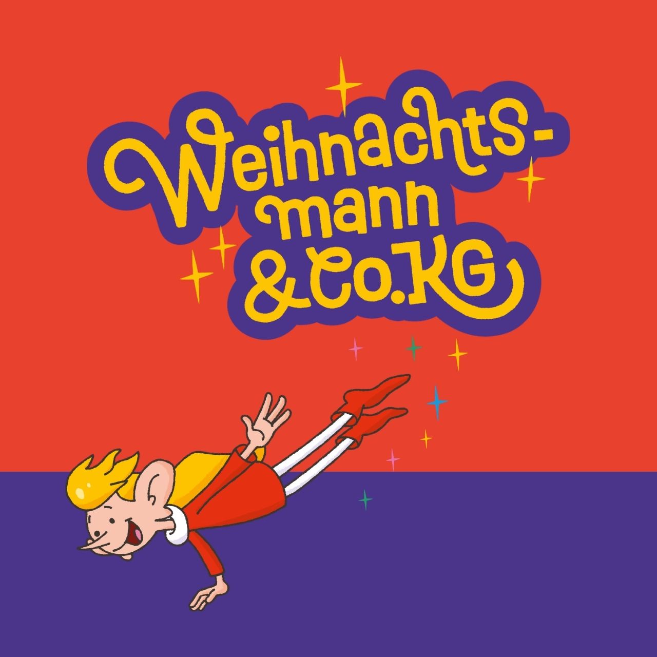 Weihnachten, Weihnachtsmann, Cartoon, Comic, Farbenfroh