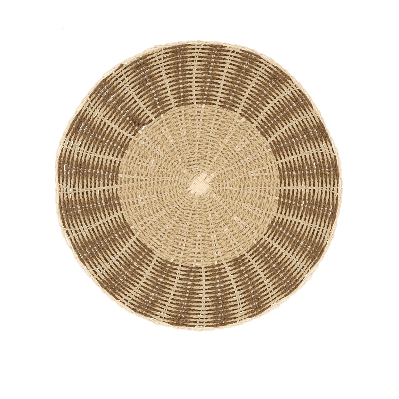 Papírová/kartonová podložka pod talír, hnedá (Š/V/H) 38 × 0,5 × 38 cm Flechtkorb, Rund, Naturfaser, Beige-braun, Geflochtenes Muster