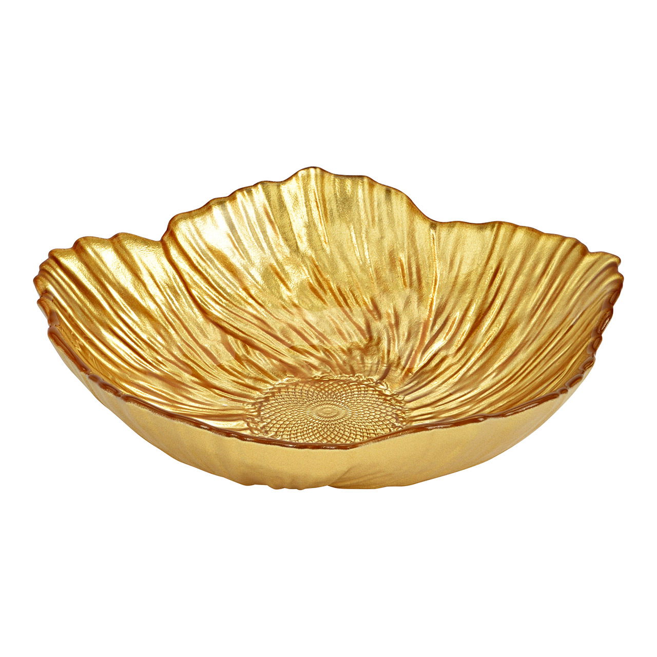 Assiette en verre, or (L/H/P) 20x4x20cm Schale, Bronze