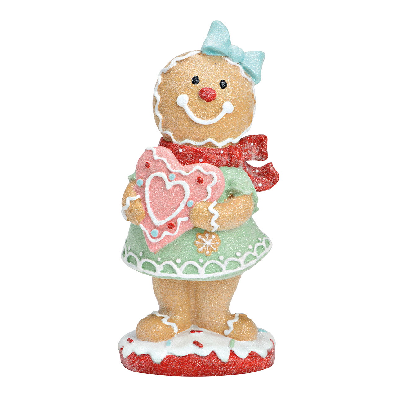 Figura di pan di zenzero menta, rosa in polietilene colorato (L/H/D) 10x23x8cm Figura di pan di zenzero menta, rosa in polietilene colorato (L/H/D) 10x23x8cm