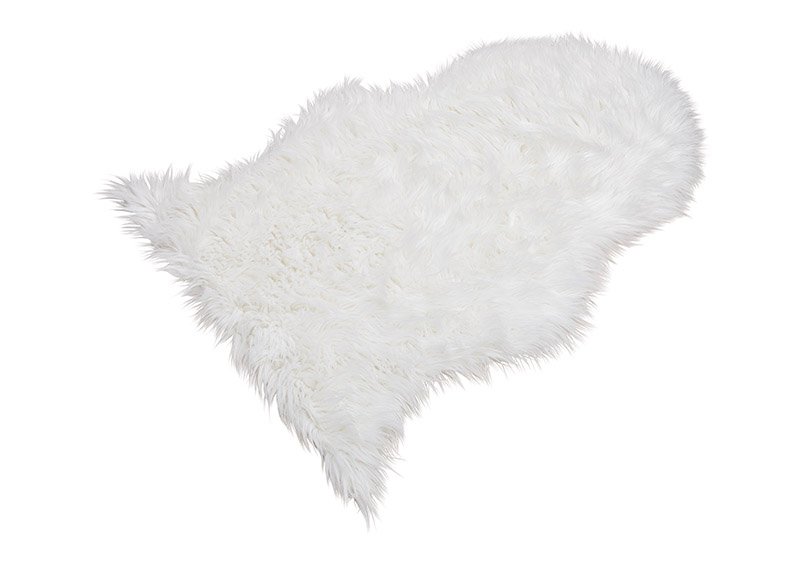 Fake sheepskin, white, (b/h) 90x60cm