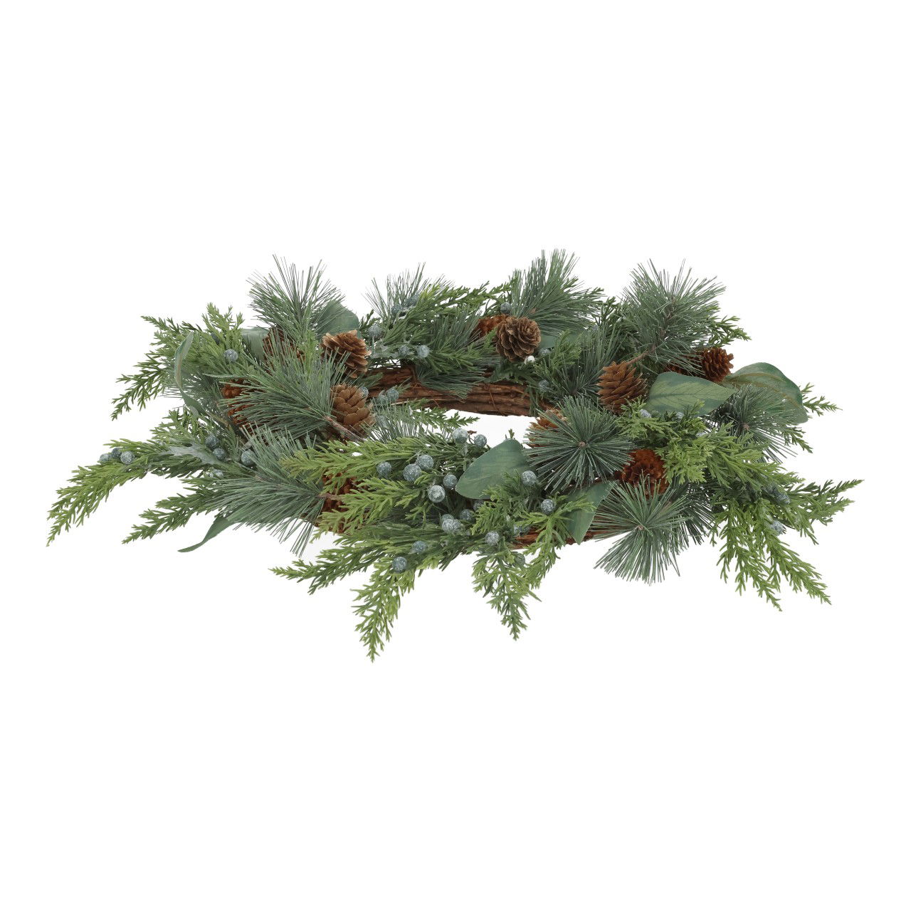 Krans met plastic kegels Groen (B/H/D) 50x7x50cm Pflanze, Baum, Konifer, Kiefer