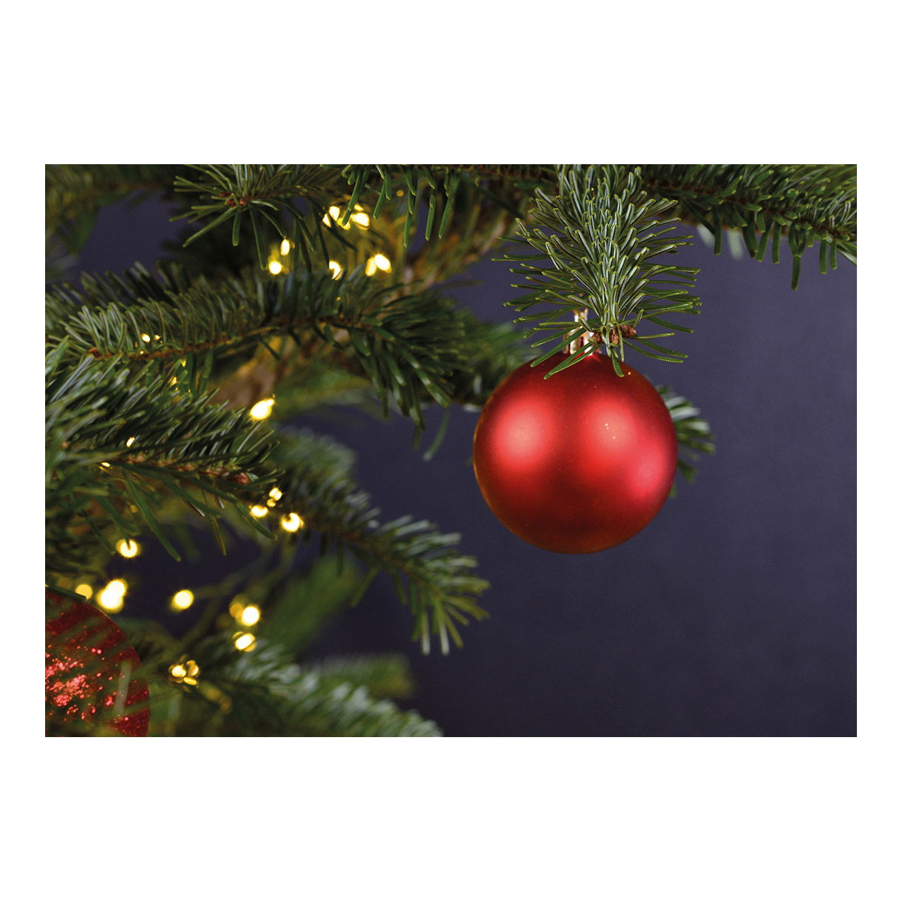 Plastic Christmas baubles, set of 100, red Ø3/4/6cm (W/H/D) 23x35x12cm