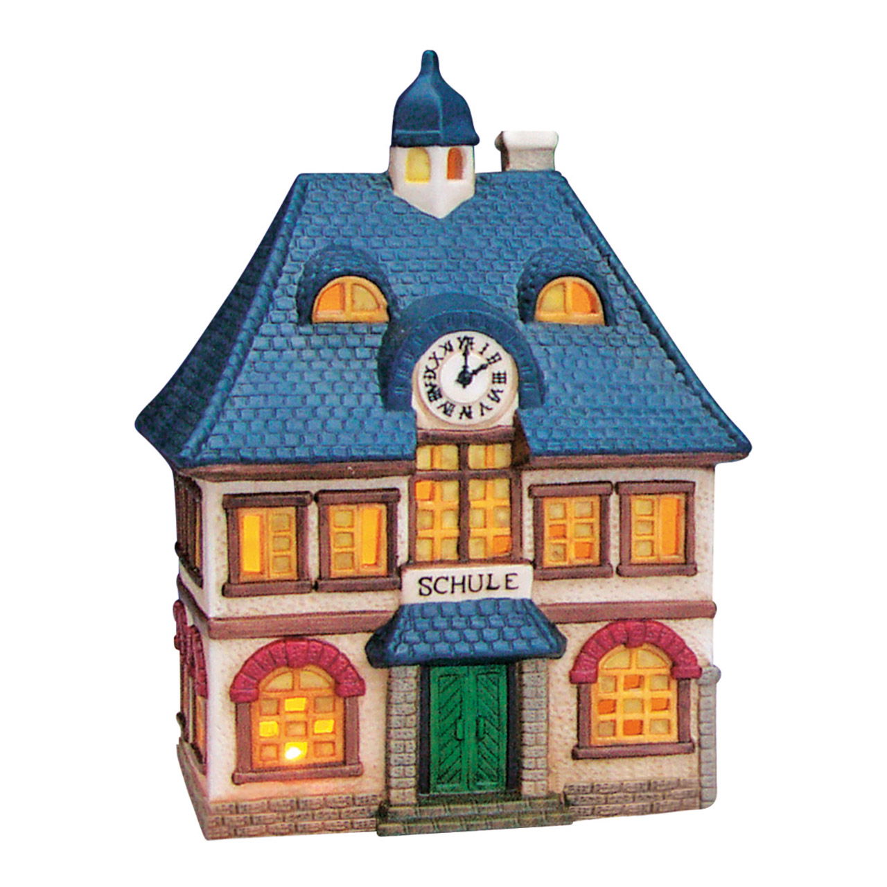 Lichthaus "Schule" aus Porzellan, Bunt (B/H/T) 12x18x10cm Lichthaus "Schule" aus Porzellan, Bunt (B/H/T) 12x18x10cm