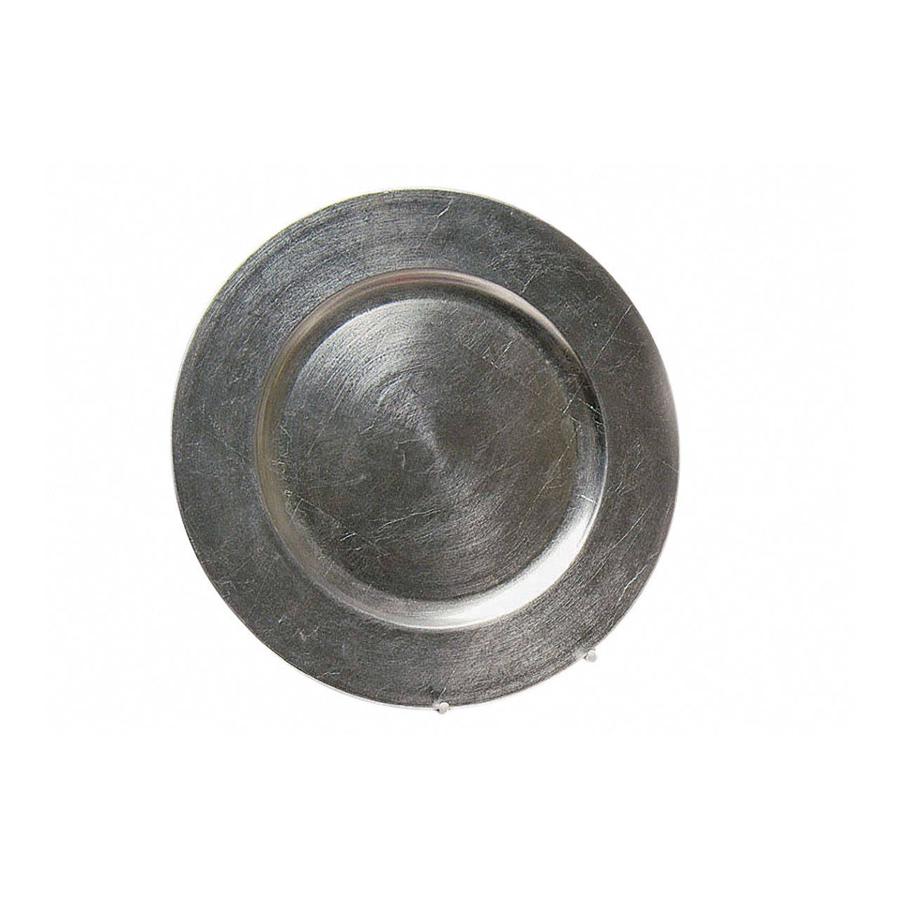 Platzteller in silber aus Kunststoff, 33 cm Platzteller in silber aus Kunststoff, 33 cm