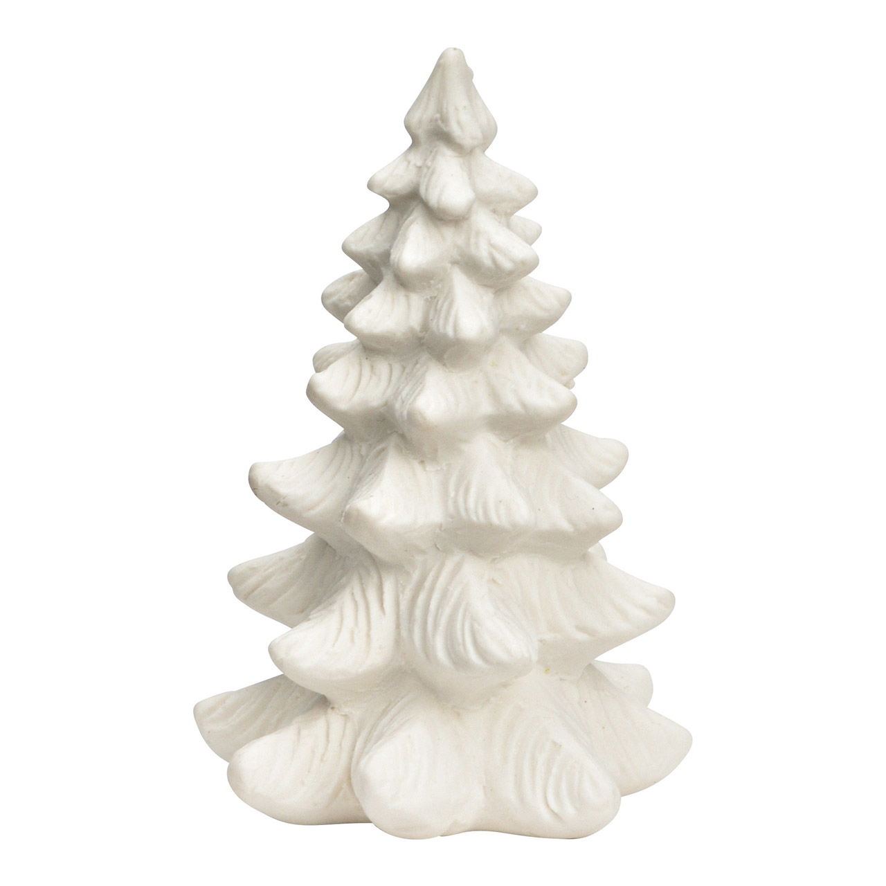 Sapin en porcelaine blanche (L/H/P) 5x7x5cm