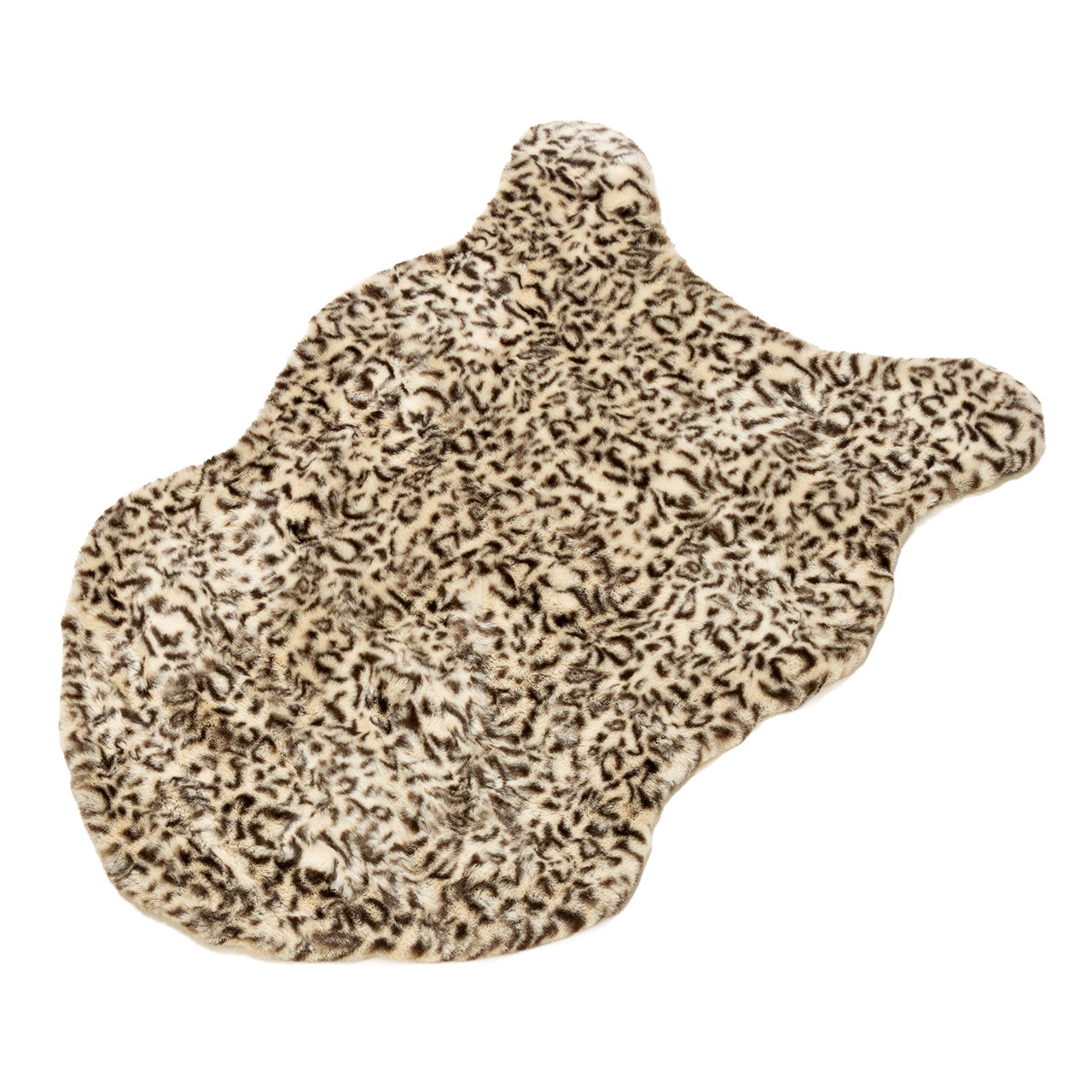 Pelliccia sintetica da coniglio, motivo leopardo, in poliestere, marrone (L/A/P) 90x2x60 cm Fellteppich, Leopardenmuster, Tierfell, Pfote, Teppichleder