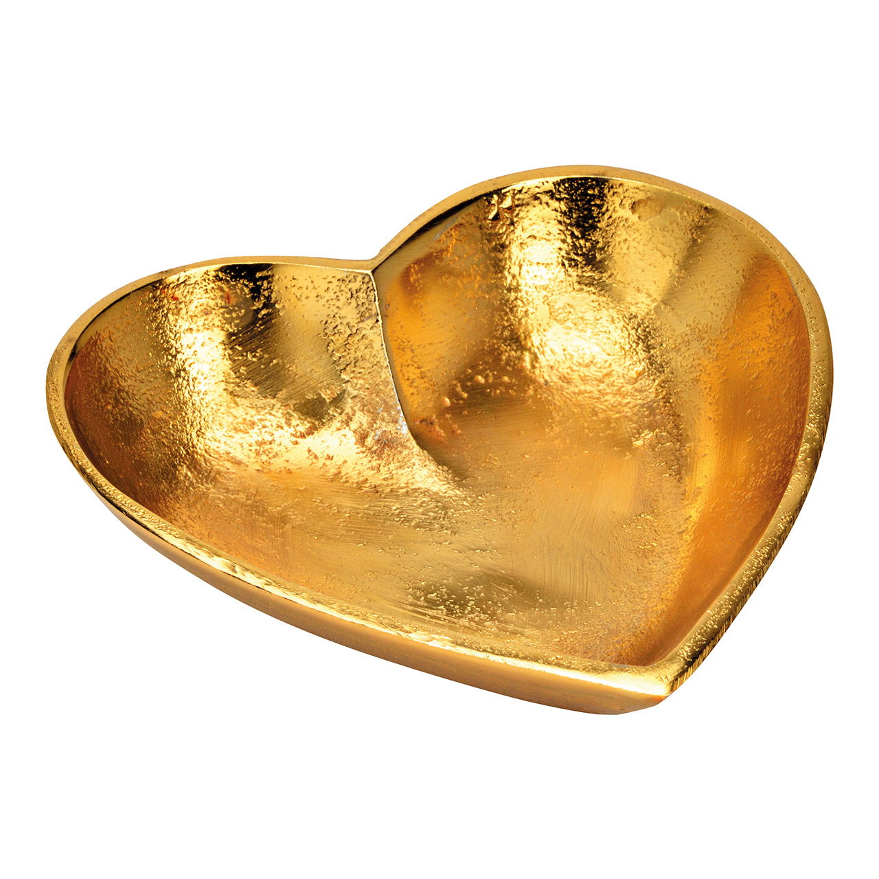 Cuenco corazón metal dorado (A/A/P) 15x5x15cm