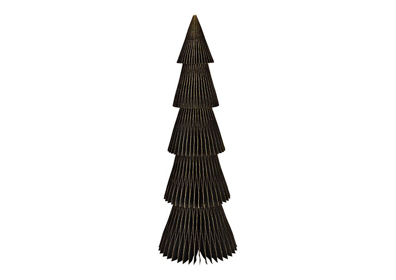 Aufsteller Tannenbaum Honeycomb mit Glitter aus Papier/Pappe (B/H/T) 20x60x20cm