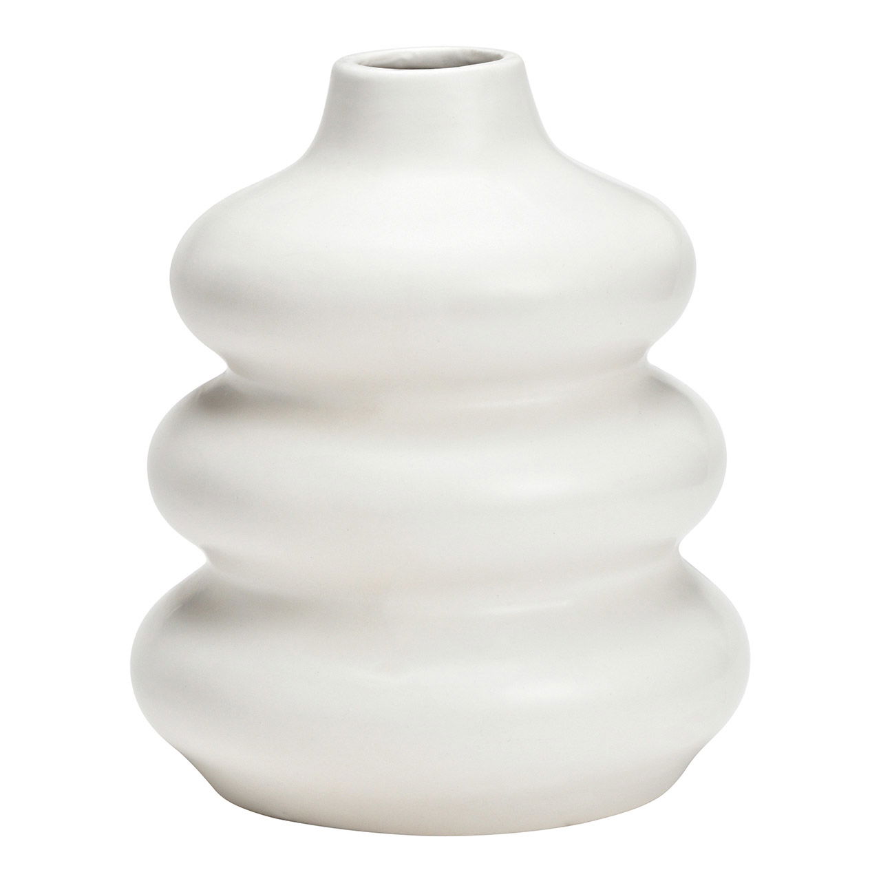 Vase ceramic white (W/H/D) 16x20x16cm