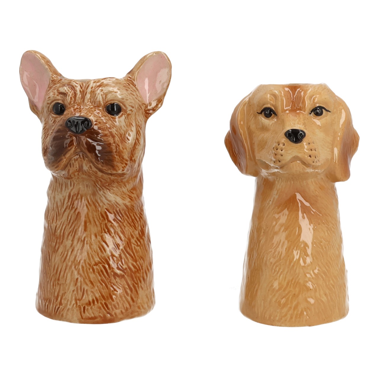  Hundestatuen, Terrier statuette, Bulldog figurine, Hundemotiv, Keramik