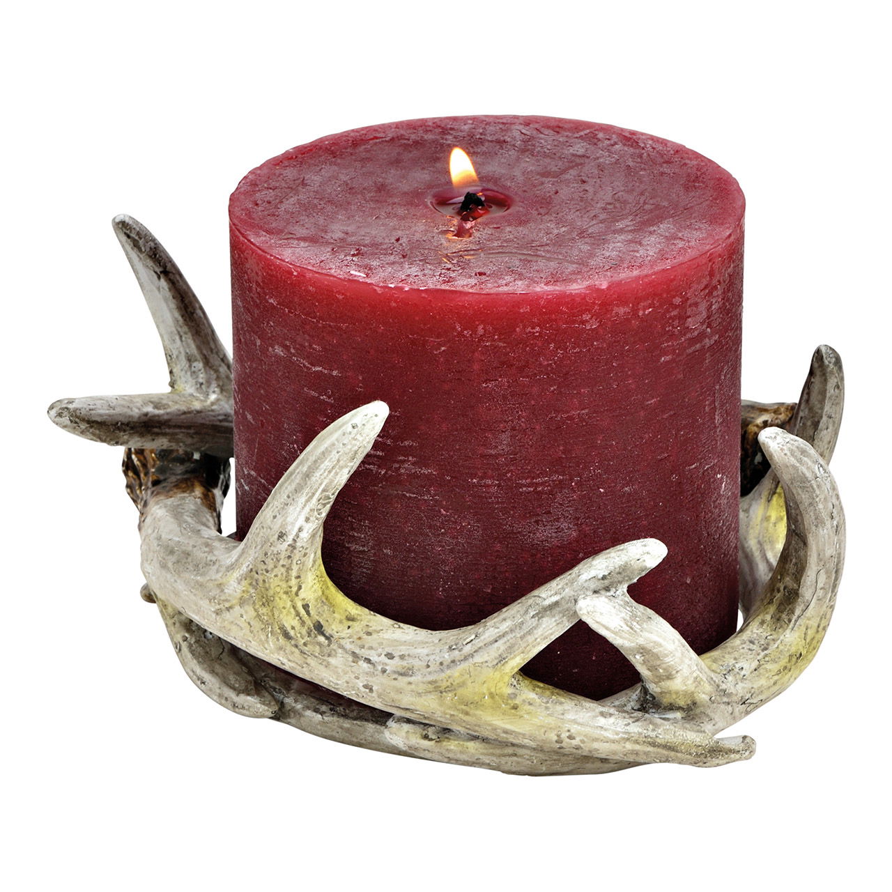 Candle holder antlers made of poly gray (W/H/D) 16x8x16cm