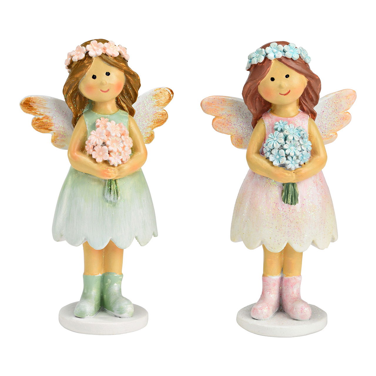 Figur Fee aus Poly, 2-fach, Grün/Rosa (B/H/T) 6x10x4cm Figur Fee aus Poly, 2-fach, Grün/Rosa (B/H/T) 6x10x4cm