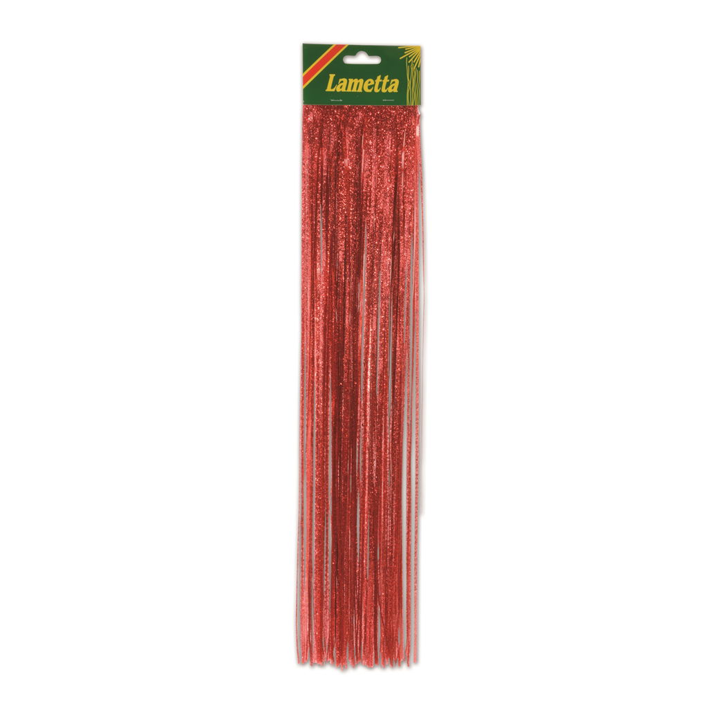 Lametta mit Glitter. 140 Fäden. rot
