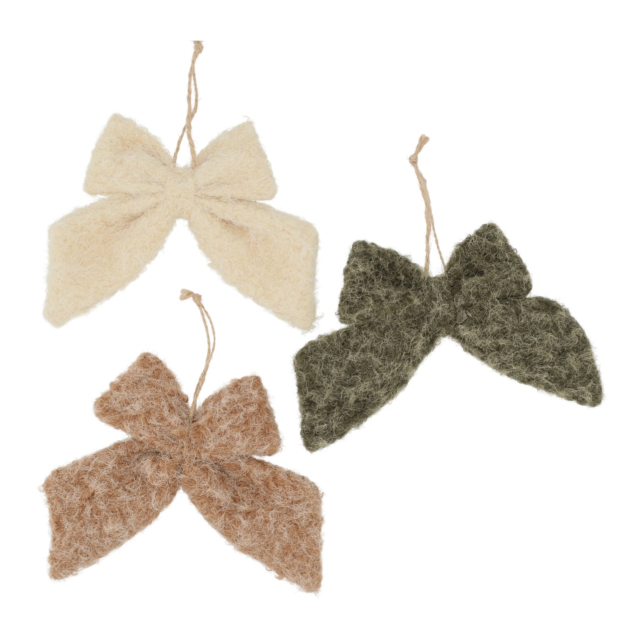 Schaumigere Schleife, Anhänger, Deko-Accessoire, Filztextur, Kreuzetaille