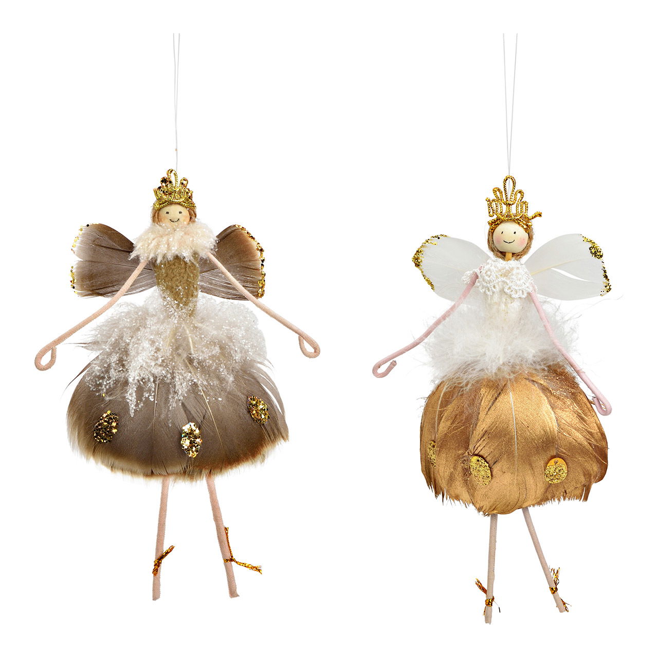 Hänger Ballerina aus Textil, 2-fach, Braun/Gold (B/H/T) 10x18x3cm Hänger Ballerina aus Textil, 2-fach, Braun/Gold (B/H/T) 10x18x3cm