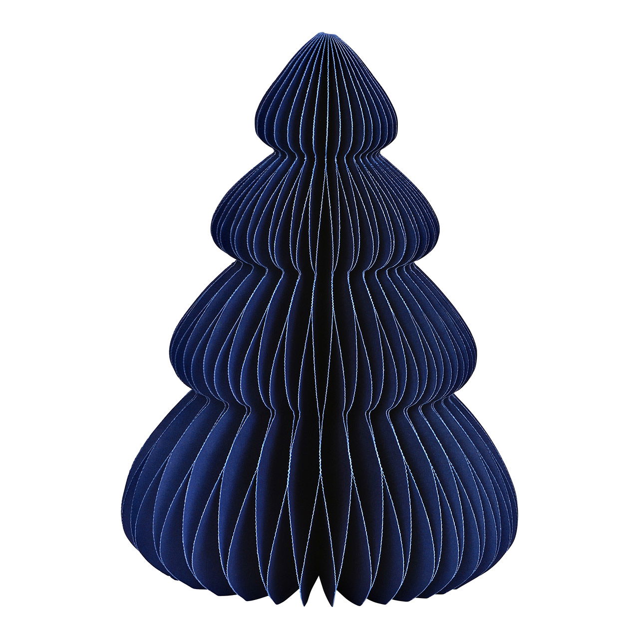 Albero di Natale a nido d'ape in carta/cartone, blu (L/H/D) 14x20x14cm