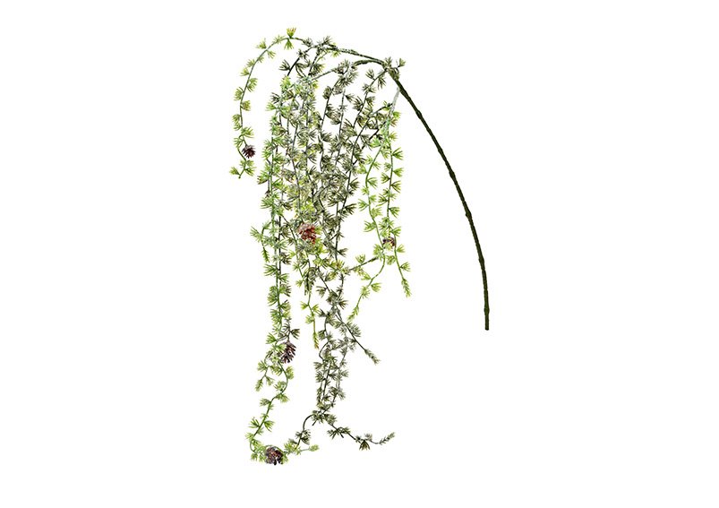 Sugar spruce hanging with glitter plastic green (H) 121cm