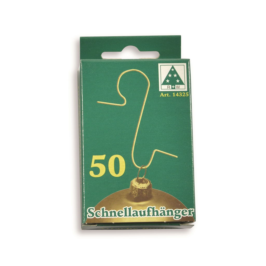 Accroche-boules en boîte, métal, 50 pcs/paquet, or