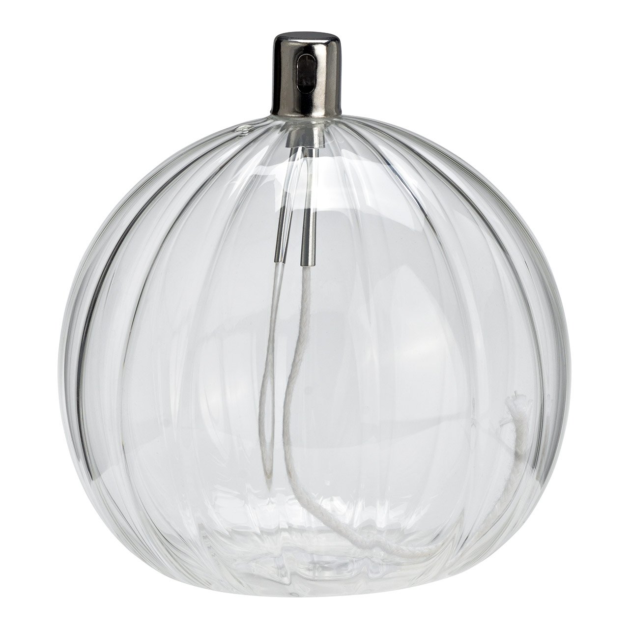 Lámpara de aceite de cristal, transparente (A/A/P) 12x13x12cm