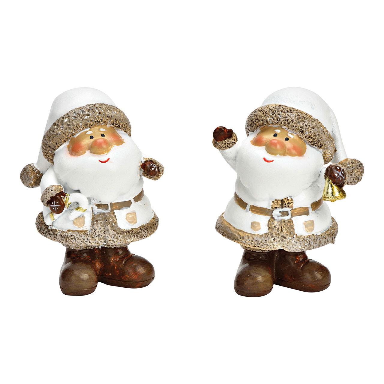 Babbo Natale in polietilene bianco a 2 pieghe, (L/H/D) 6x9x5cm Babbo Natale in polietilene bianco a 2 pieghe, (L/H/D) 6x9x5cm