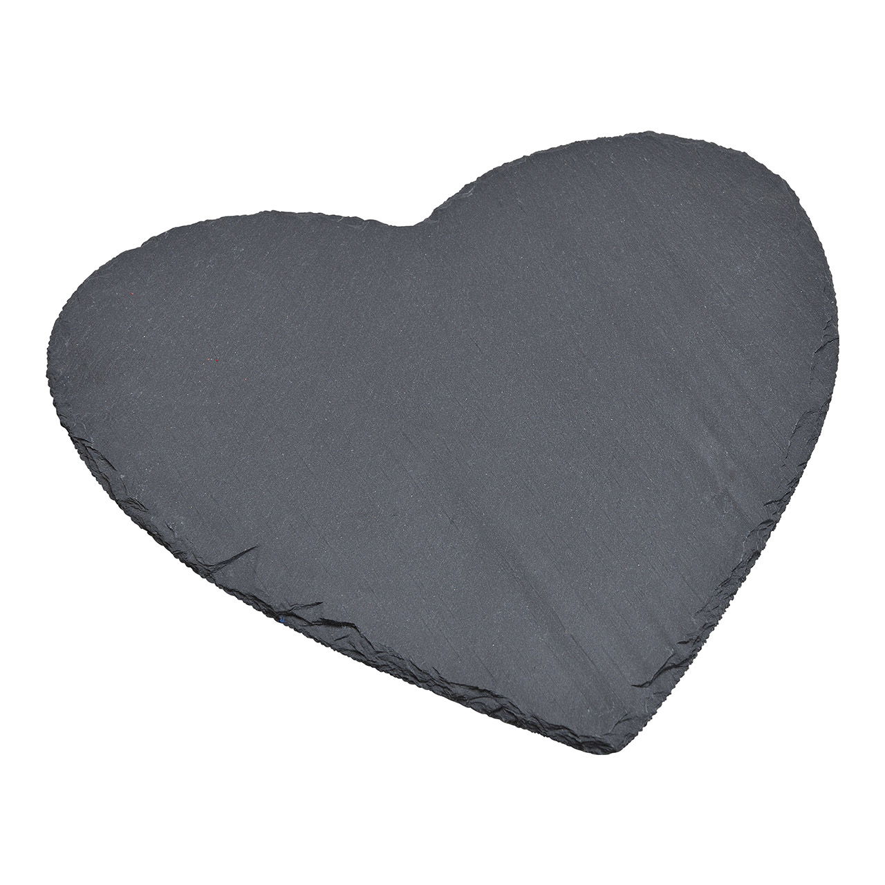 Plate heart, slate, black, 25x25cm