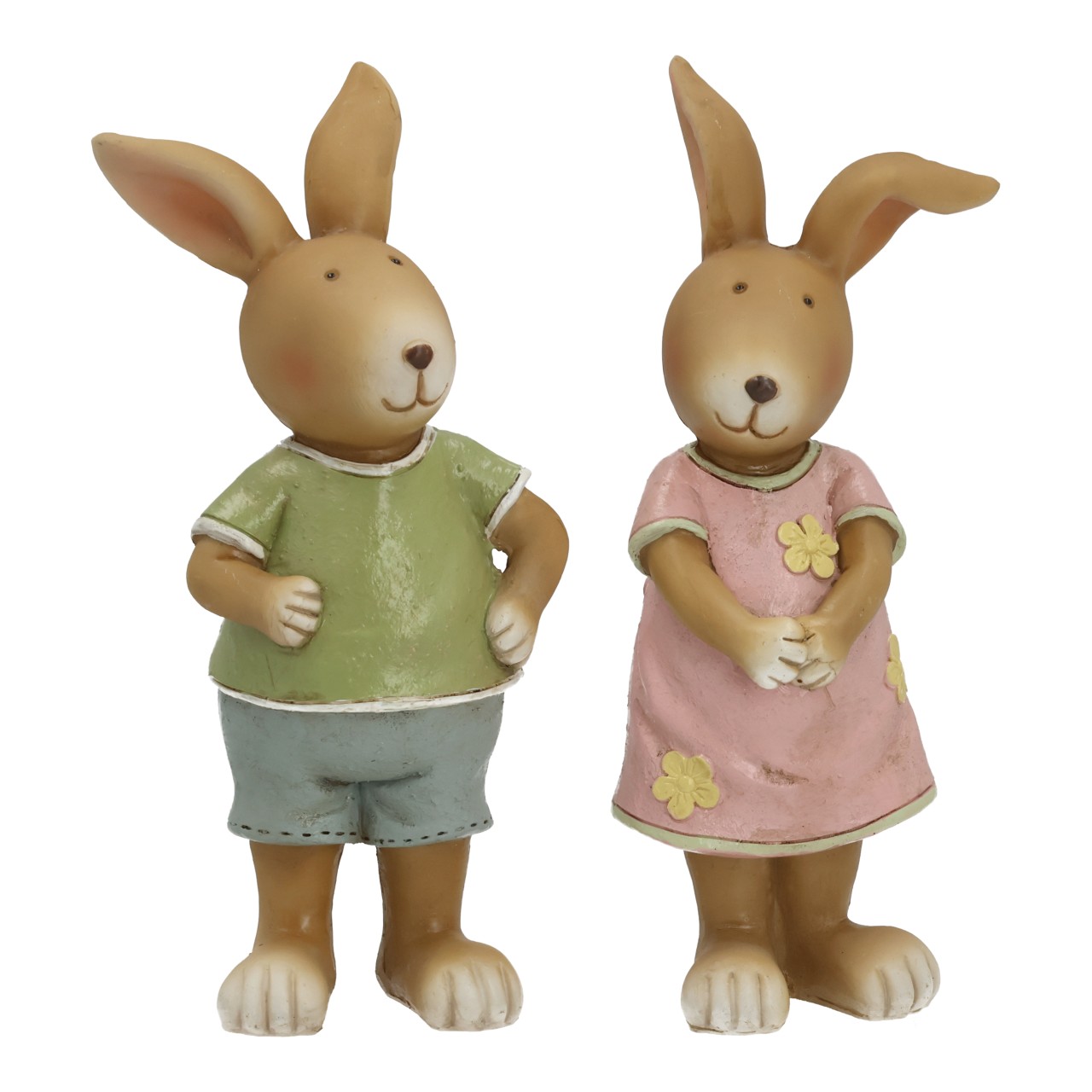Bunny made of poly brown 2 assorted (W/H/D) 7x21x7cm | 10048677