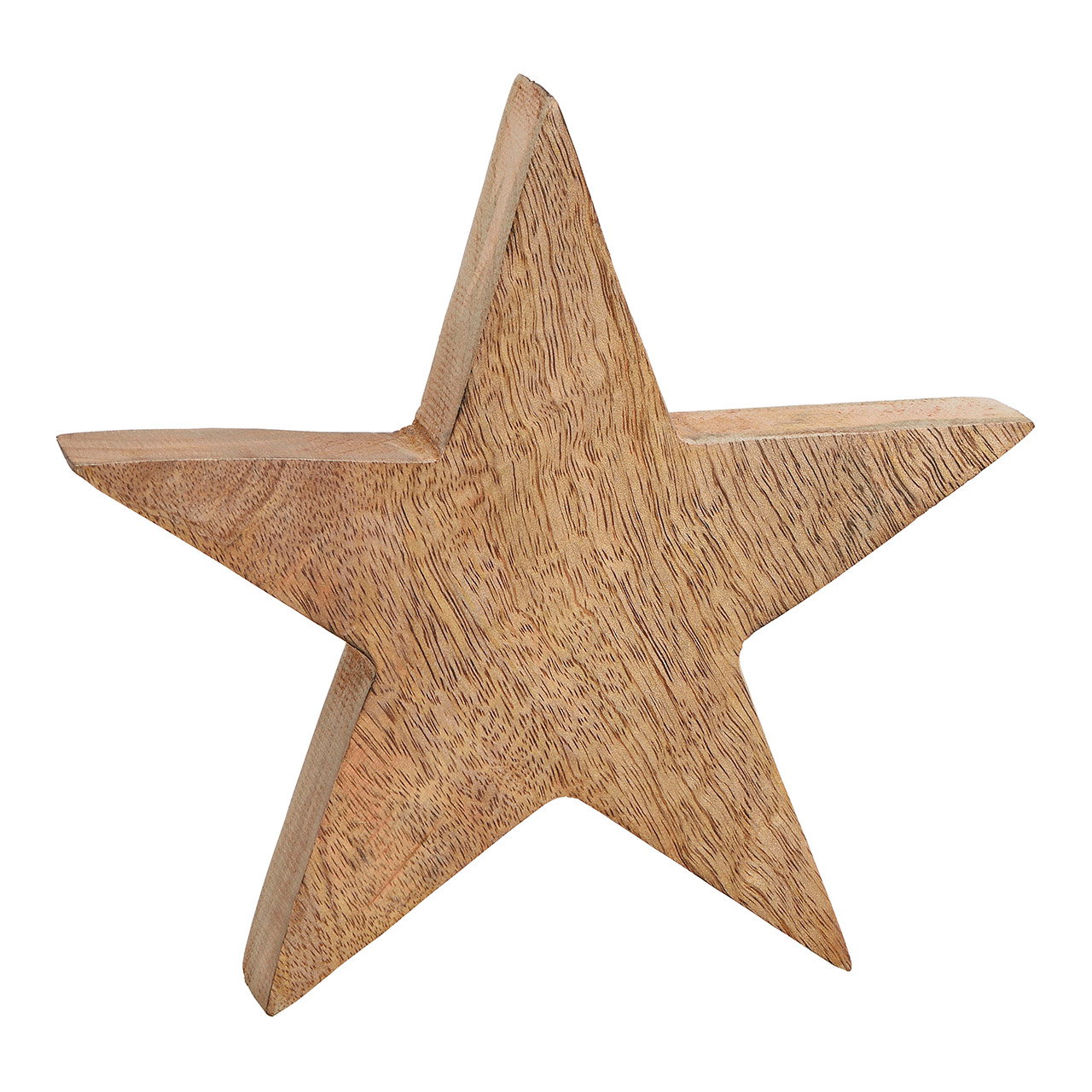 Star made of mango wood Brown (W/H/D) 20x20x4cm Stern, Holzstern, Dekostern, Holzdeko, Naturholz