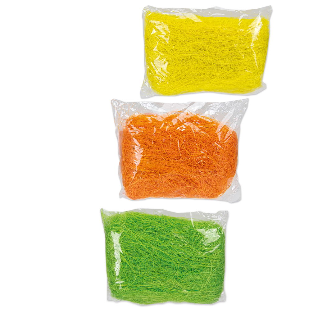 Decorative sisal, 20 g/bag, assorted green/yellow Essen, Nudel, Pasta, Fadennudeln, Essen, Nudel, Teigwaren, Fadennudeln
