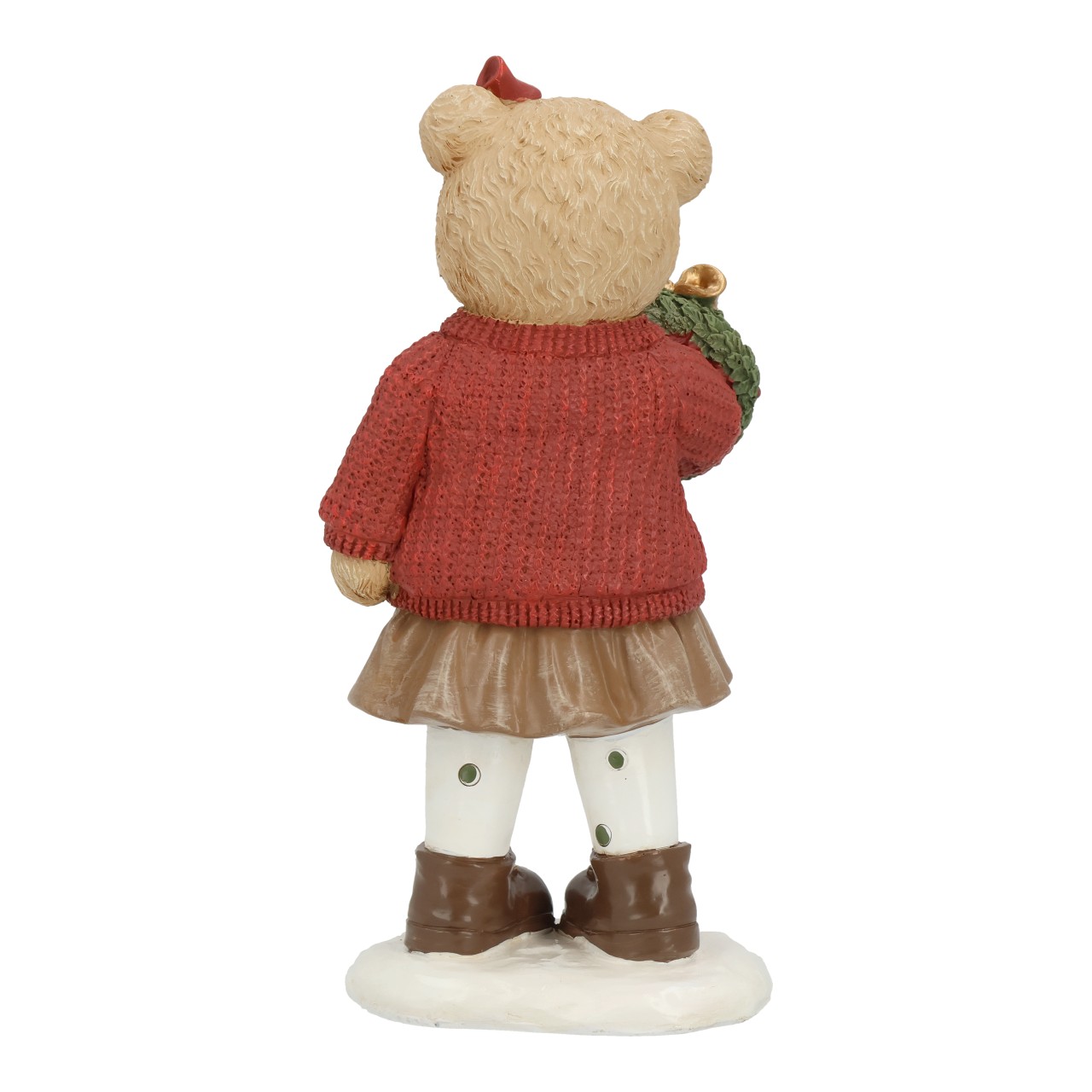 Oso con corona de polietileno Colorido 2 surtidos (A/A/A) 9x18x7cm Teddybären, Winterkleidung, strickjacke, braune Stiefel, Geschenkboxen