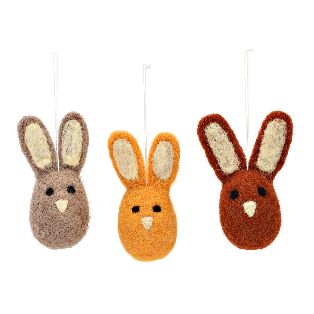 Hänger Hase aus Textil beige, braun, grau 3-fach, (B/H/T) 6x9x4cm Hänger Hase aus Textil beige, braun, grau 3-fach, (B/H/T) 6x9x4cm