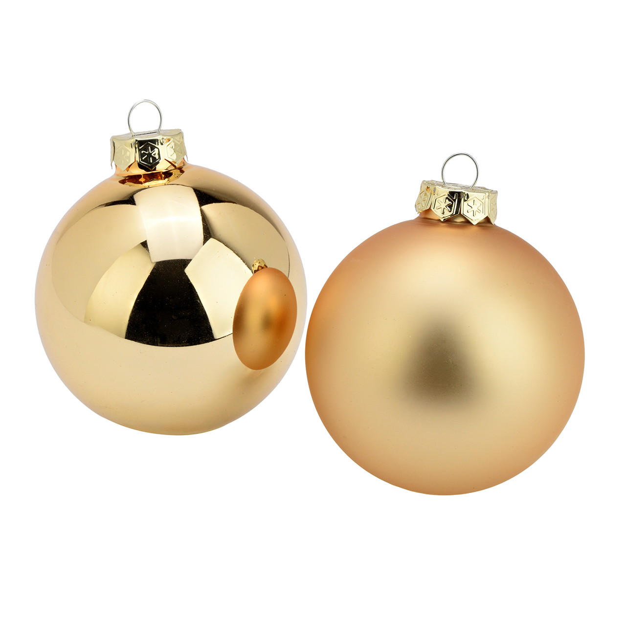 Weihnachtskugeln, Baumschmuck, Glasball, Spiegelkugeln, Goldfarben