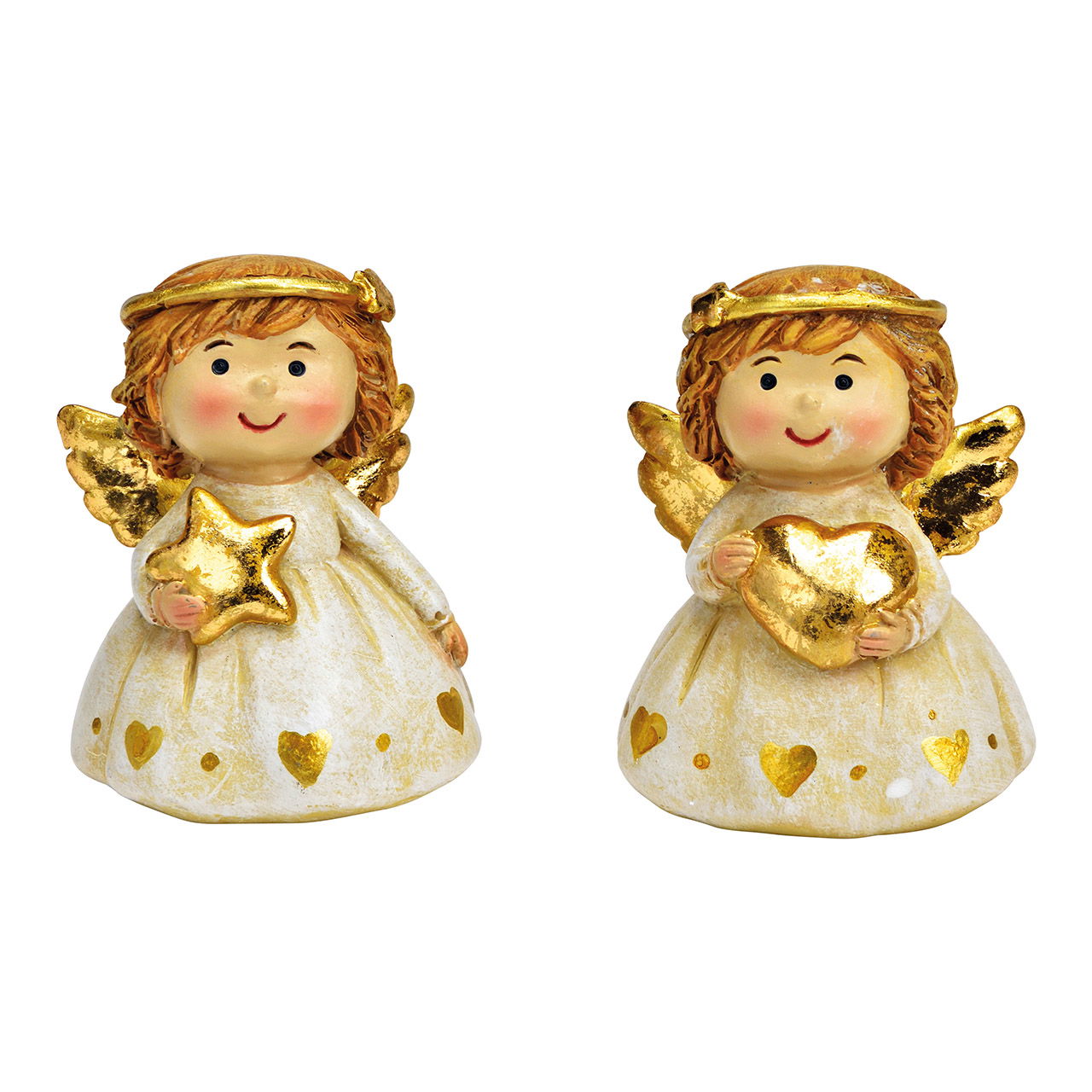 Deko Engel aus Poly, Gold, 2er-Set, (B/H/T) 6x7x5 cm Deko Engel aus Poly, Gold, 2er-Set, (B/H/T) 6x7x5 cm