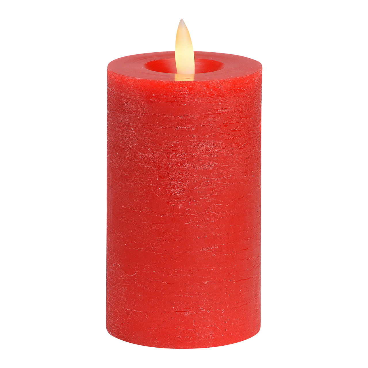 Candle LED red, flickering light, exclusive 2xAAA made of wax (W/H/D) 7x12x7cm