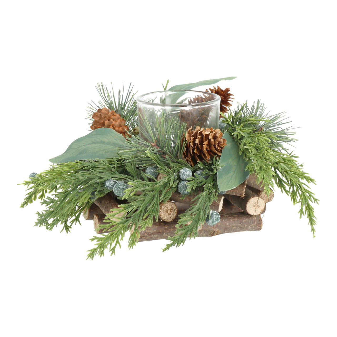 Plastic lantaarnkrans groen (B/H/D) 18x9x18cm Pflanze, Baum, Kräuterig, Topfpflanze, Konifer