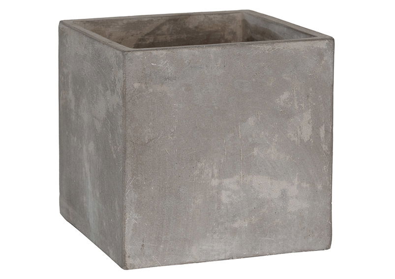 Maceta de cemento natural (A/A/P) 11x11x11cm