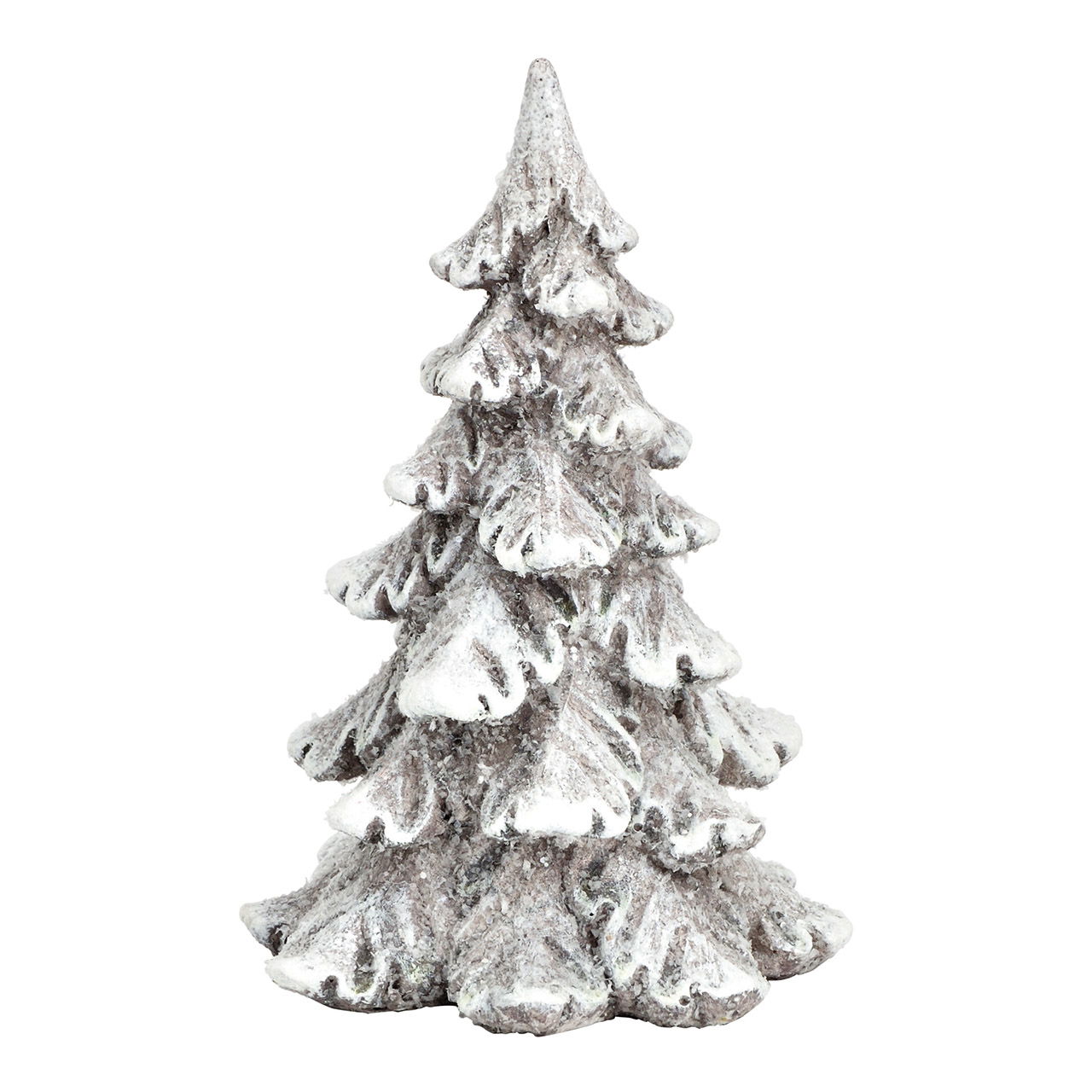 Fir tree with glitter from poly white (W/H/D) 11x15x10cm