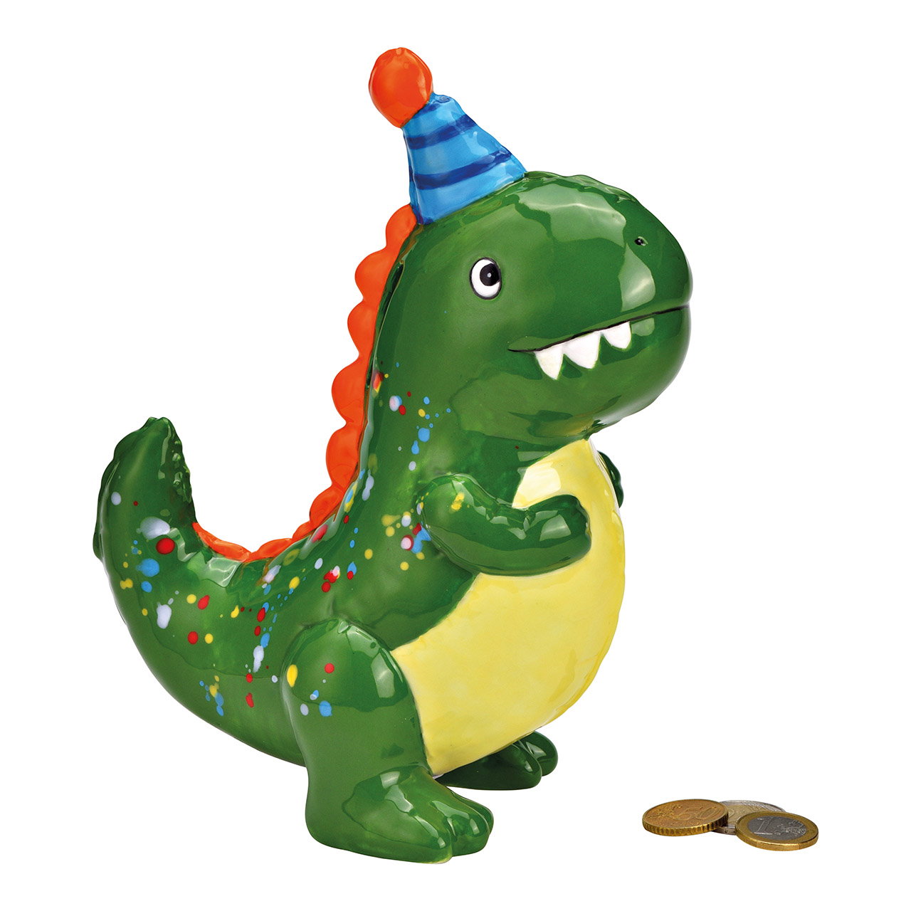 Spardose Dino aus Keramik grün (B/H/T) 18x22x10cm Spardose Dino aus Keramik grün (B/H/T) 18x22x10cm