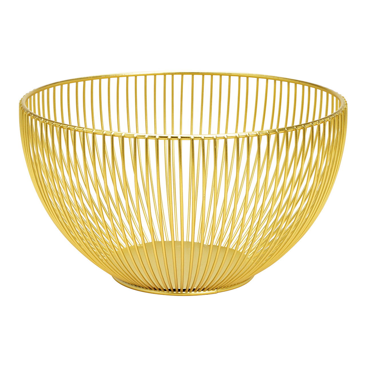 Cesta de metal oro (c/h/d) 25x14x25cm